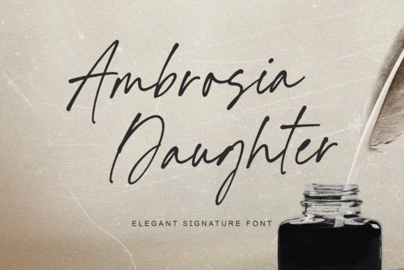 Ambrosia Daughter: A Handwritten Font for Your Campaign Heart
