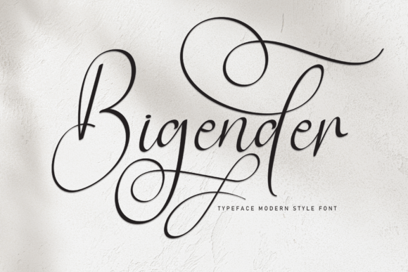 Bigender: A Script Amp Font with Bold, Expressive Character