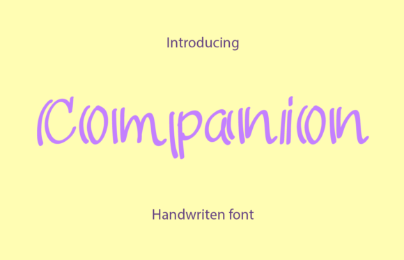 Companion: The Handwritten Font for Modern Digital Marketing