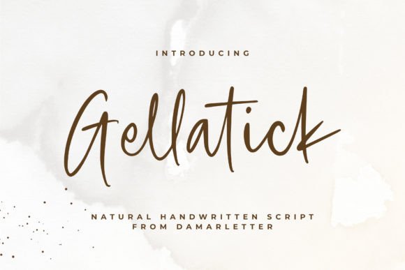 Gellatick: A Playful Script Font for Editorial Personality