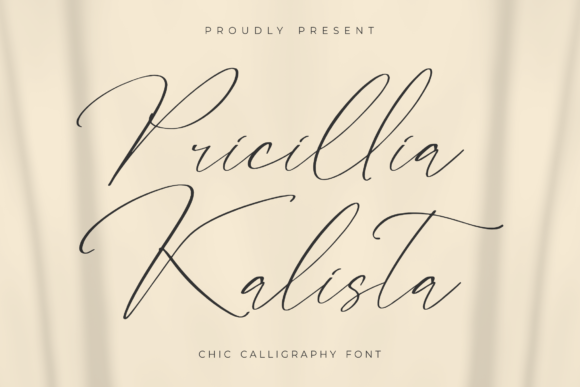Pricillia Kalista: A Script Font for Campaign Visuals