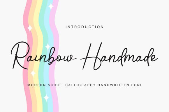 Rainbow Handmade Font: A Signature Style for Your Brand