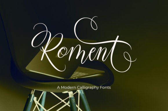 Roment: A Modern Script Font for Crafters and Product Creators