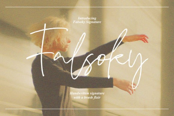 The Falsoky Signature Font for Crafters and Creative Business