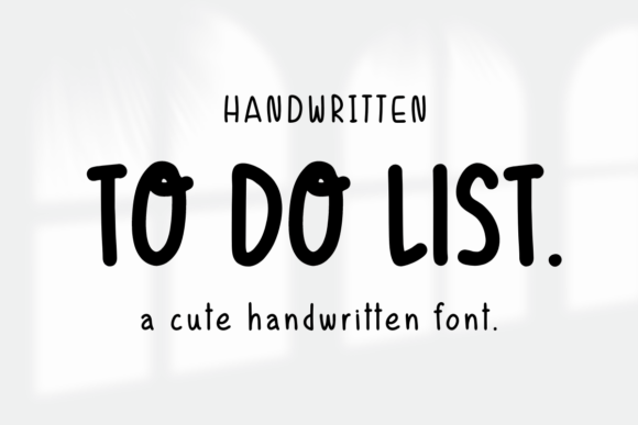 To Do List: A Charming Font for Digital Design