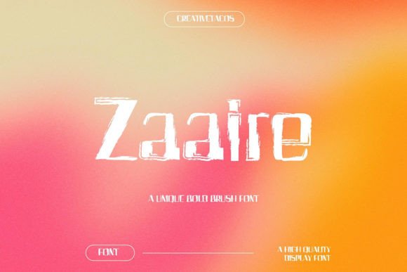 Zaaire: A Creative Typeface for Authentic Branding
